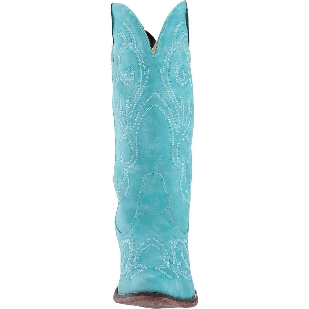 ✨ ROPER Casual Boots Women Blue Riley Round Toe Mid Calf Low Heel 1-2 - Picture 2 of 9